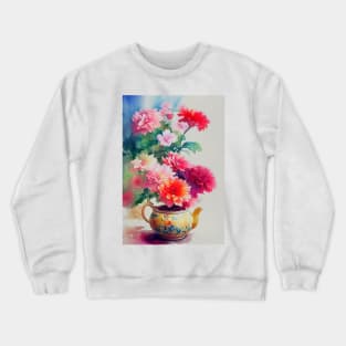 Watercolor teapot Crewneck Sweatshirt